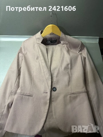 Костюми сако и панталон размер XS ZARA, Comma бежов, пепел от рози