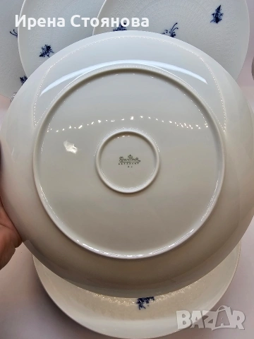 Rosenthal - Romance Rhapsody по дизайн на Bjorn Wiinblad 1961г. 6 броя чиния за основно , снимка 2 - Сервизи - 53390229