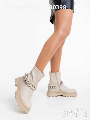 Дамски боти в бежов цвят модел: U9AX96030-1 Beige, снимка 5 - Дамски боти - 42498308
