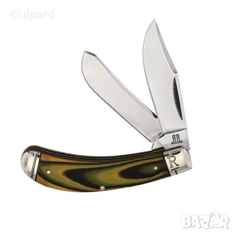 Колекционерски джобен сгъваем нож с два остриета RR Wasp Bow Trapper. (RR2261), снимка 8 - Ножове - 44280121