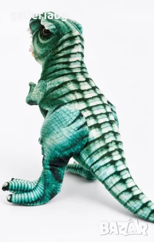 Реалистичен плюшен динозавър Тиранозавър Рекс T-Rex – зелен, 30 см, снимка 3 - Плюшени играчки - 41207815