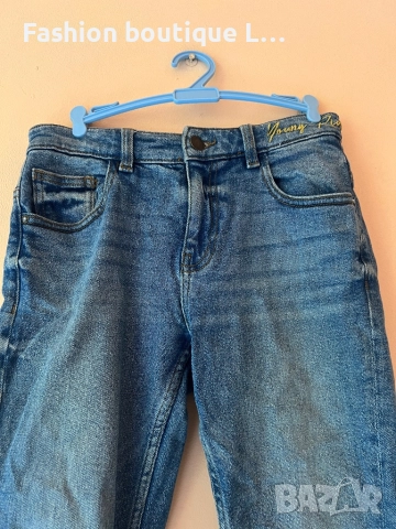 Reserved дамски сини дънки 99% памук 1% еластант S размер 👖👖👖, снимка 2 - Дънки - 52376196