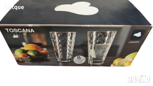 Комплект от 8 прозрачни 330 ml чаши Leonardo Toscana за всякакви поводи