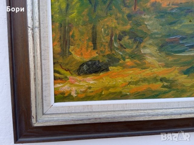Стара картина платно/подписана/маслени бои /1, снимка 3 - Картини - 35724580