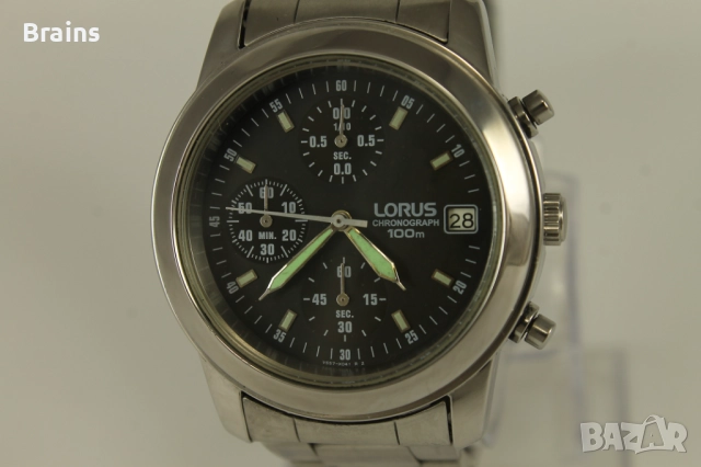 LORUS Chronograph Мъжки Кварцов Стоманен Часовник, снимка 3 - Мъжки - 52278903