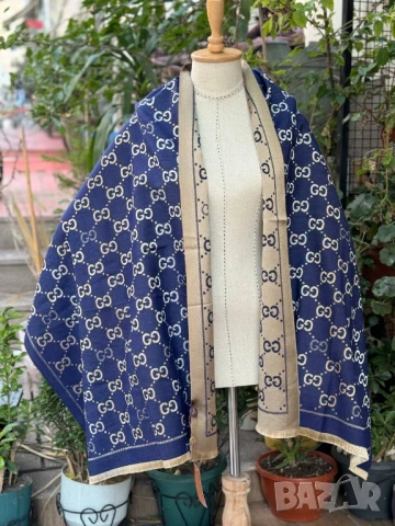 кашмирен шал gucci louis vuitton , снимка 7 - Шалове - 51336418