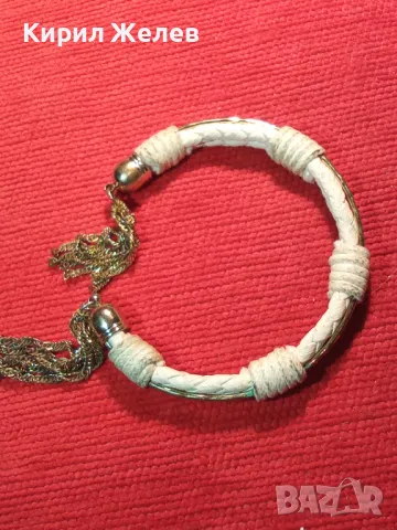 ЗЛАТИСТА ХЕНД - МЕЙД ГРИВНА МЕТАЛ и ЕКО КОЖА Тип ТОРКВА 47445, снимка 9 - Гривни - 47298520