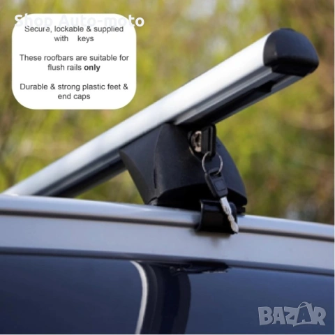 Греди за багажник Automat-Flush Rails, Стоманени с ключалки, 120см, 90кг, Черни, снимка 3 - Аксесоари и консумативи - 53205506