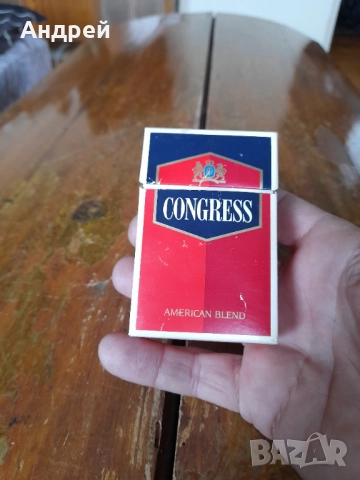 Кутия от цигари Congress, снимка 2 - Колекции - 52940278