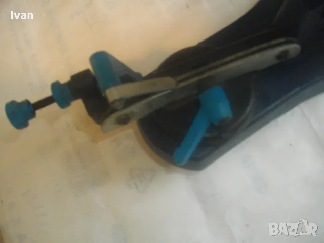 ф108мм 85W EINHELL 2008г. СТАРО МАСИВНО КАЧЕСТВО ЕЛЕКТРИЧЕСКА МАШИНА ЗА ЗАТОЧВАНЕ НА ВЕРИГИ ОТЛИЧНА, снимка 12 - Други инструменти - 50317366