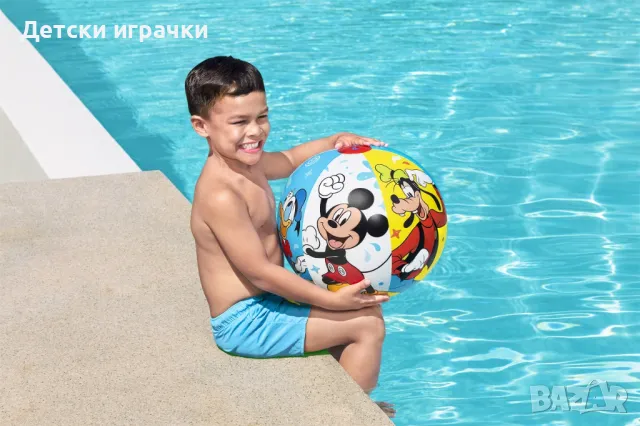 Надуваема плажна топка BESTWAY Mickey & Friends, диаметър 51 см, PVC, цветна