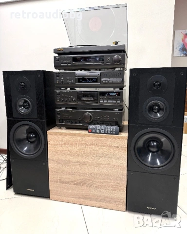 🔊ТОП ретро аудио система - сет TECHNICS Class AA - усилвател, CD плеър, триглав дек, тунер, грамофо