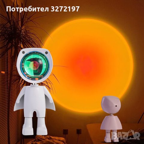 LED прожекторна лампа астронавт,слънчев залез,USB +акумулаторна батерия, снимка 18 - Настолни лампи - 40900006