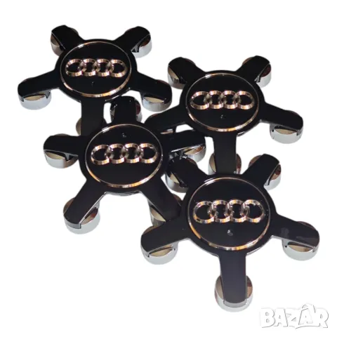 135мм Капачки за джанти за Ауди Audi тип ЗВЕЗДИ 4F0 601 165 N - ЧЕРНИ, снимка 2 - Аксесоари и консумативи - 49892255