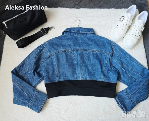 Дамско дънково яке по модел на Mugler , снимка 5 - Якета - 49677988