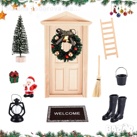 миниатюрен комплект коледна украса за озеленяване