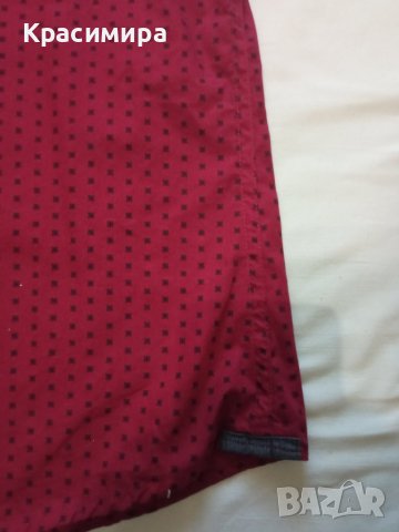 Тъмно червена риза pierre cardin - ХЛ, снимка 6 - Ризи - 39439984