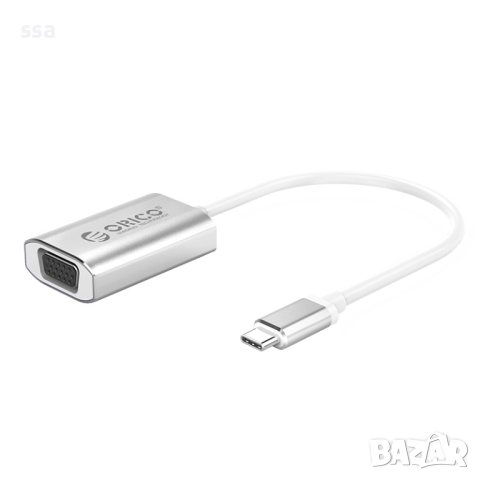 Orico адаптер Adapter - USB 3.1 Type C -> VGA F, silver - XC-102, снимка 1 - Кабели и адаптери - 44783303