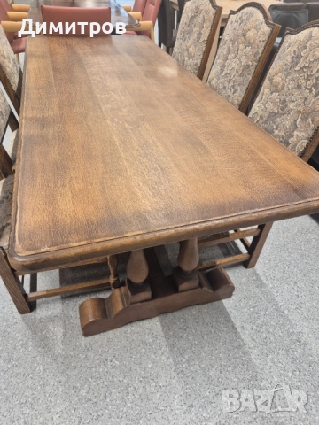 Масивна дъбова трапеза маса 