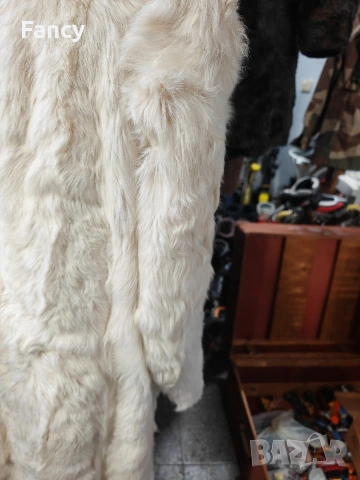 Дълго дамско палто естествен косъм , снимка 14 - Палта, манта - 53166415