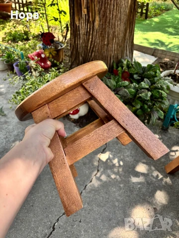 Столче /Табуретка от тиково дърво, снимка 16 - Декорация за дома - 35763318