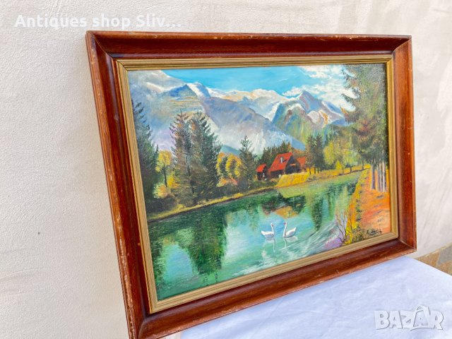Маслена картина "Лебедово Езеро" №1128, снимка 4 - Картини - 34734427