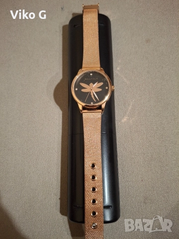 Bellfield Часовник с дизайн на морско конче, Розово-златист / Черен