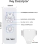 QIACHIP Универсален комплект за безжично дистанционно управление за таванен вентилатор и осветление , снимка 4
