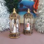 2500 Светещ коледен Led фенер с декорация Ангел и Снежко, 14см, снимка 6
