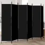 vidaXL Параван за стая, 6 панела, черен, 300x200 cм, плат, снимка 2