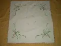Ретро ръчно направена , ръчно бродирана покривка за маса , снимка 7