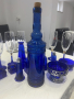 Комплект оливерник от синьо стъкло, снимка 10