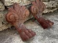 Лъвски крака от лят чугун за вграждане в камина, снимка 1 - Декорация за дома - 40135480
