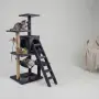Котешка драскалка с къщичка, хамак и рампа, 125 см, тъмносива, снимка 2