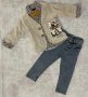 Комплект от сако, риза с папийонка и дънки, снимка 1 - Детски комплекти - 41291540
