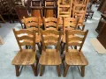 Комплект трапезни столове от дъбов масив, снимка 4