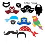 #5 12 бр Пират пиратско парти забавни клечки за фото Props пропс аксесоари за снимки, снимка 1 - Други - 41456359