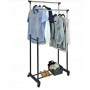 Двойна стойка за дрехи на колела - лесно преместване и повече място за дрехи, снимка 7