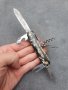 Стар Немски мултифункционален нож джобен острие риболов къмпинг туризъм, снимка 1 - Ножове - 42611104