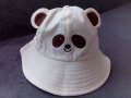 Детска шапка панда в бежов цвят, снимка 2