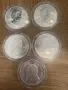 Лот инвестиционни сребърни монети по 1oz 9999 , снимка 13