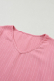 Дамска блуза в розов цвят, с широки ръкави и ефектна текстура, снимка 8