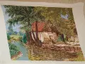 Гоблен " Запустялата воденица" и "Зимен залез", снимка 1