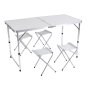 Компект Сгъваема Маса и Столове Malatec , 4 Стола, Алуминиев Материал, Сгъваема, 120 x 60 x 70 cm, снимка 8