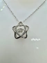 Сребърно колие с мойсанит (диамант) 0.5 катата, снимка 2
