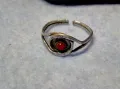 СТАРИНЕН РЕГУЛИРУЕМ СКЪПОЦЕНЕН ПРЪСТЕН СРЕБРО ВИСОКА ПРОБА с ЧЕРВЕН РЪЧНО ФАСЕТИРАН КАМЪК 47970, снимка 10