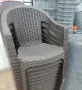 Пластмасови столове кафяви , снимка 3