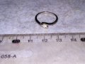 НЕЖЕН СКЪПОЦЕНЕН СРЕБЪРЕН ПРЪСТЕН СРЕБРО 925 с БЯЛА ПОЗЛАТА и ФАСЕТИРАНО ЦИРКОНЧЕ 38524, снимка 3