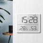 Електронен LCD часовник термометър с влагомер аларма будилник влажност, снимка 4