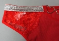 Червени бикини М с метални сърца на талията, снимка 4